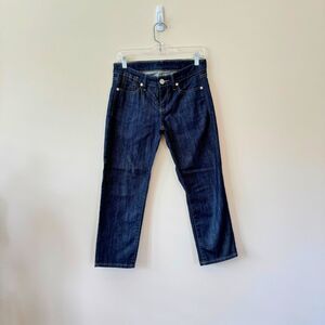 BCBGMaxAzria Women's Woven Dark Wash Ankle Jeans Size 28